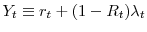  Y_t\equiv r_t+(1-R_t)\ensuremath{\lambda}_t