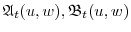  \ensuremath{\mathfrak{A}}_t(u,w), \ensuremath{\mathfrak{B}}_t(u,w)