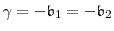  \ensuremath{\gamma}=-\ensuremath{\mathfrak{b}}_1=-\ensuremath{\mathfrak{b}}_2