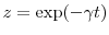  z=\exp(-\ensuremath{\gamma}t)