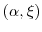  (\ensuremath{\alpha},\ensuremath{\xi})