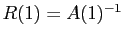 $ R(1)=A(1)^{-1}$
