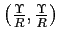 $ \left( \frac{\Upsilon}{R},\frac{\Upsilon }{R}\right) $