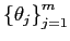 $ \left\{ \theta_{j}\right\} _{j=1}^{m}$