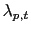 $\displaystyle \lambda_{p,t}$