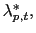$ \lambda_{p,t}^{\ast},$