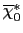 $ \overline{\chi}_{0}^{\ast}$