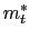 $\displaystyle m_{t}^{\ast}$