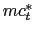 $ mc_{t}^{\ast}$