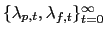 $ \{\lambda_{p,t},\lambda_{f,t}\}_{t=0}^{\infty}$