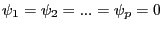$ \psi_{1}=\psi_{2}=...=\psi_{p}=0$