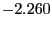 $ -2.260$