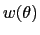 $ w(\theta)$