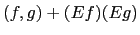 $ (f,g)+(Ef)(Eg) $