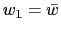 $ w_{1}=\bar{w}$