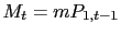 $ M_{t}=mP_{1,t-1}$