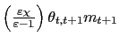 $ \left( \frac{\varepsilon\chi}{\varepsilon-1}\right) \theta_{t,t+1}m_{t+1}$