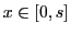$ x\in\lbrack0,s]$