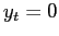 $ y_{t}=0$