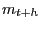 $ m_{t+h} $