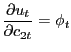 $\displaystyle \frac{\partial u_{t}}{\partial c_{2t}}=\phi_{t}$