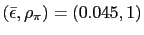 $ (\bar{\epsilon},\rho_{\pi})=(0.045,1)$