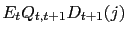 $ E_{t}Q_{t,t+1}D_{t+1}(j)$