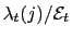 $ \lambda_{t}(j)/\mathcal{E}_{t}$