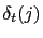 $ \delta_{t}(j)$