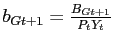 $ b_{Gt+1} = \frac{B_{Gt+1}}{P_{t}Y_{t}}$