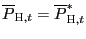 $ \overline {P}_{\text{\textsc{H}},t}=\overline{P}_{\text{\textsc{H}},t}^{\ast}$