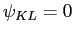 $ \psi_{KL}=0$