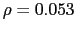 $\displaystyle \rho=0.053$