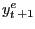 $ y_{t}^{e }_{+1}$