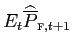 $ E_{t}\widehat{\overline{P}}_{\text{\textsc{f}},t+1}$