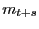 $\displaystyle m_{t+s}$