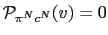 $ \mathcal{P}_{\pi^{N}c^{N}}(v)=0$