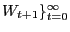 $ W_{t+1}\}_{t=0}^{\infty}$