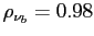 $ \rho_{\nu_{b}} = 0.98$
