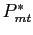$ P^{*}_{mt}$