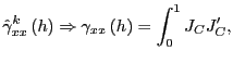 $\displaystyle \hat{\gamma}_{xx}^{k}\left( h\right) \Rightarrow\gamma_{xx}\left( h\right) =\int_{0}^{1}J_{C}J_{C}^{\prime}, $