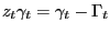 $ z_{t} \gamma_{t} =\gamma_{t} -\Gamma_{t} $
