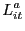 $\displaystyle L_{it}^{a}$