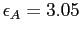 $ \epsilon_A = 3.05$