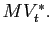 $ MV_{t}^{\ast}.$
