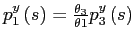$ p_{1}^{y}\left( s\right) =\frac{\theta_{3}}{\theta1}p_{3}^{y}\left( s\right) $