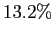 $ 13.2\%$