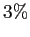 $ 3\%$