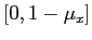 $ \left[ 0,1-\mu_{x}\right] $