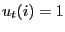$ u_{t}(i)=1$